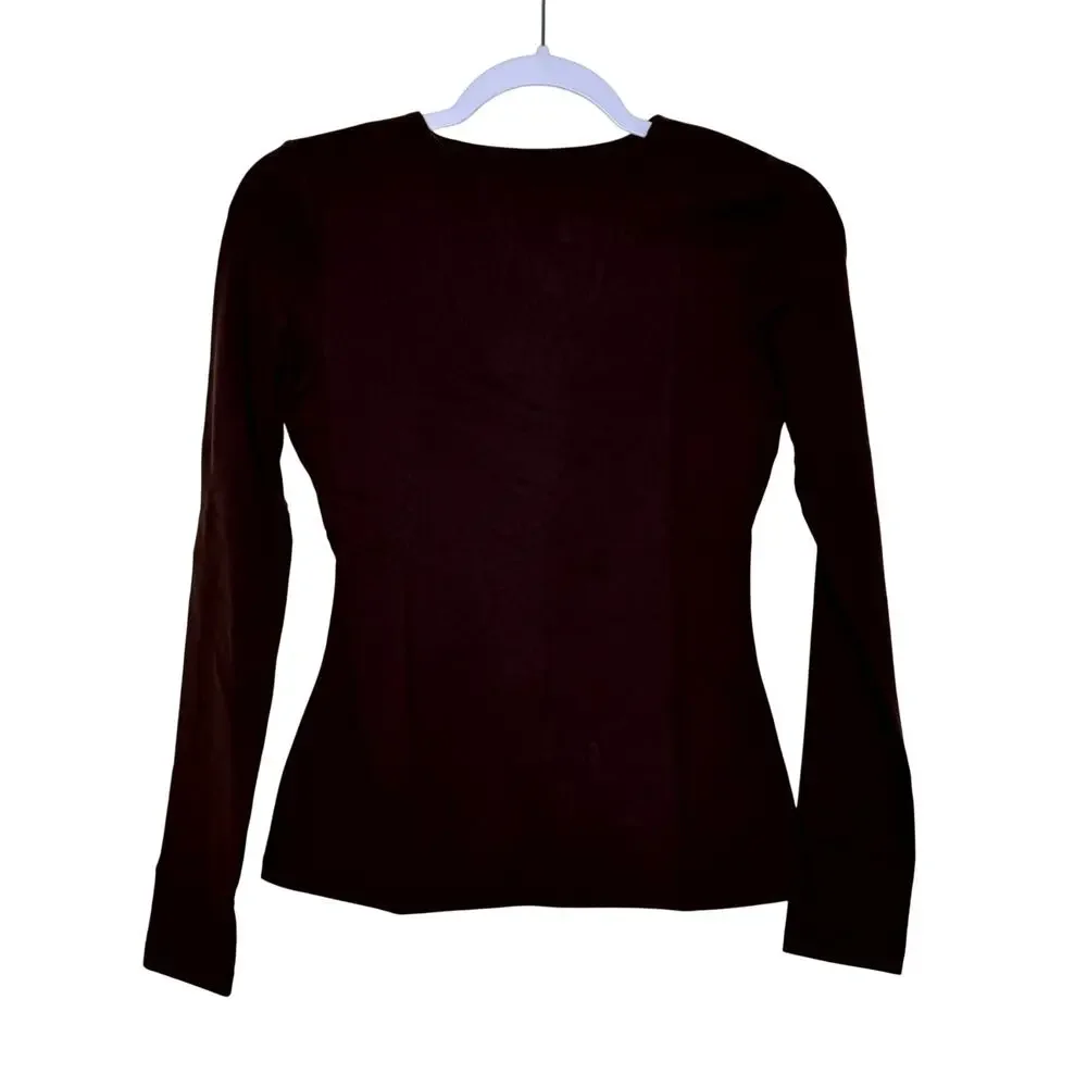 Susana Monaco Crewneck Long Sleeve Tops - Java Brown NWT Size Medium
